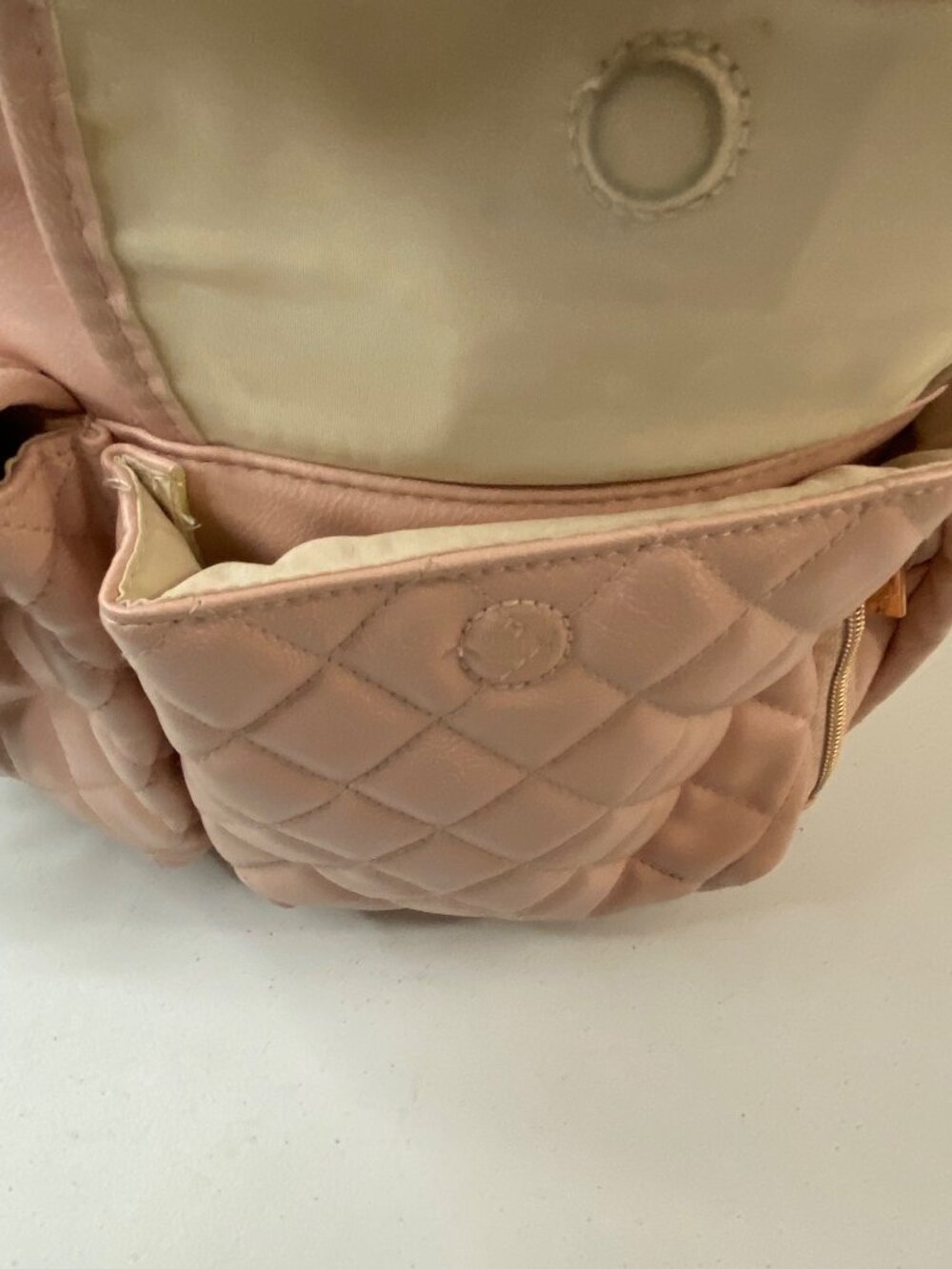 Itzy Ritzy Diaper Bag Backpack Pink Quilted Baby Bag Set - Picture 11 of 16